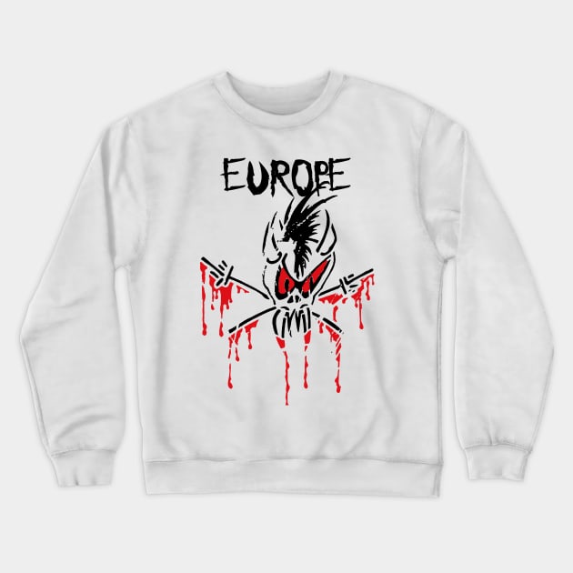 europe headbang Crewneck Sweatshirt by potato cast